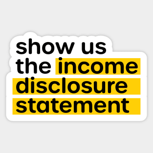 Anti Multilevel Marketing Show Us the Income Disclosure Statement Sticker